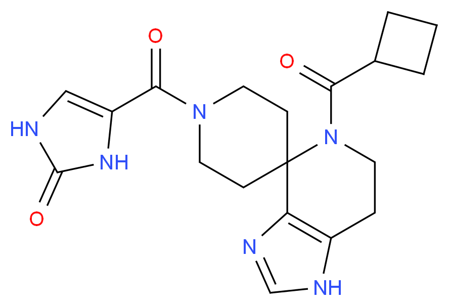4-{[5-(cyclobutylcarbonyl)-1,5,6,7-tetrahydro-1'H-spiro[imidazo[4,5-c]pyridine-4,4'-piperidin]-1'-yl]carbonyl}-1,3-dihydro-2H-imidazol-2-one_Molecular_structure_CAS_)