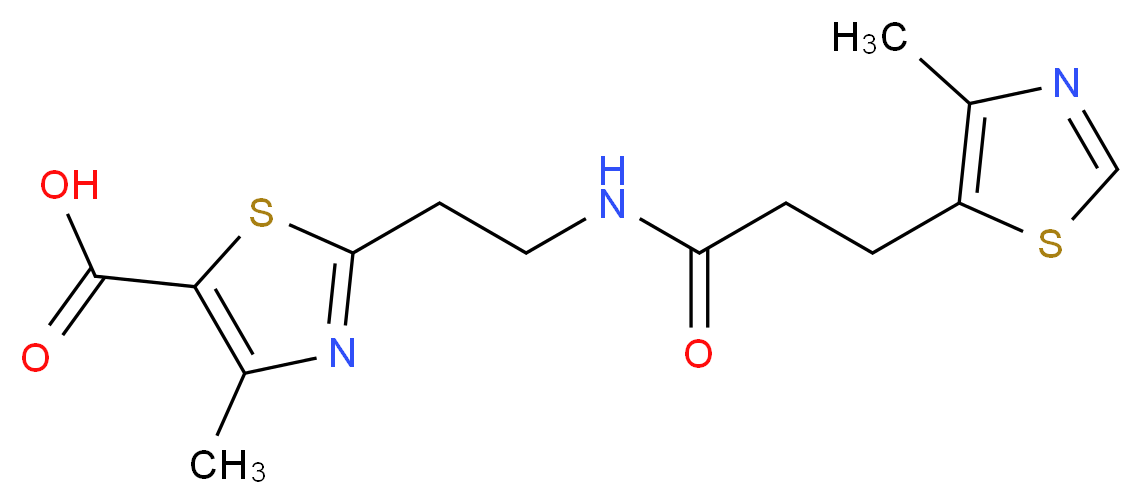 4-methyl-2-(2-{[3-(4-methyl-1,3-thiazol-5-yl)propanoyl]amino}ethyl)-1,3-thiazole-5-carboxylic acid_Molecular_structure_CAS_)