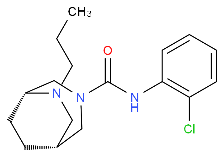(1R*,5R*)-N-(2-chlorophenyl)-6-propyl-3,6-diazabicyclo[3.2.2]nonane-3-carboxamide_Molecular_structure_CAS_)