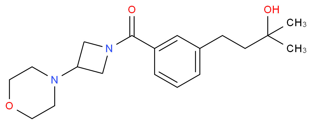 2-methyl-4-(3-{[3-(4-morpholinyl)-1-azetidinyl]carbonyl}phenyl)-2-butanol_Molecular_structure_CAS_)