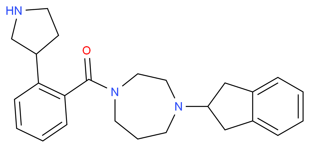 1-(2,3-dihydro-1H-inden-2-yl)-4-[2-(3-pyrrolidinyl)benzoyl]-1,4-diazepane_Molecular_structure_CAS_)