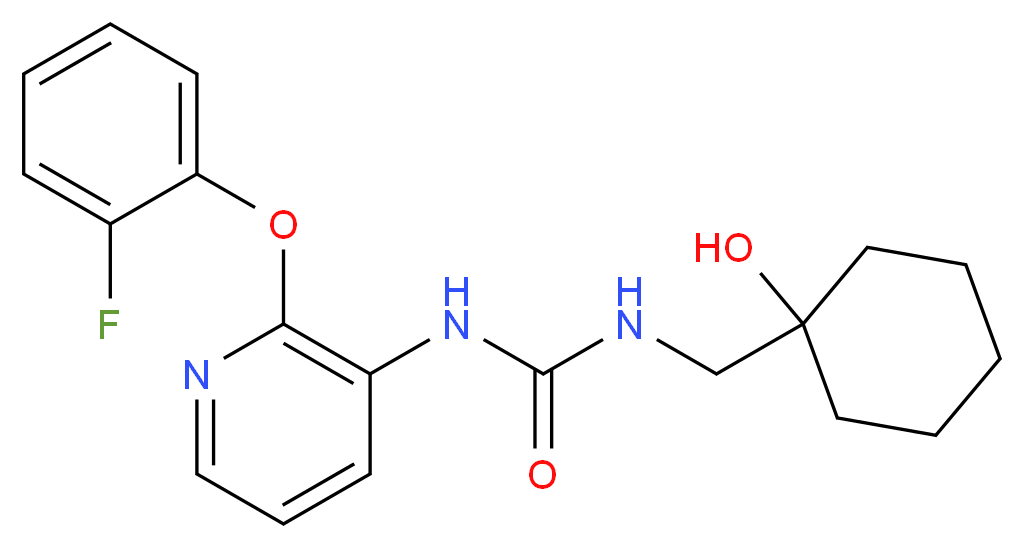 N-[2-(2-fluorophenoxy)pyridin-3-yl]-N'-[(1-hydroxycyclohexyl)methyl]urea_Molecular_structure_CAS_)