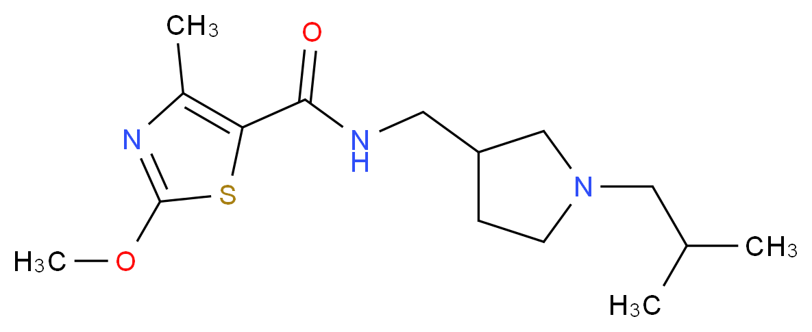 N-[(1-isobutylpyrrolidin-3-yl)methyl]-2-methoxy-4-methyl-1,3-thiazole-5-carboxamide_Molecular_structure_CAS_)