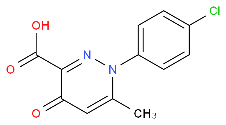 1-(4-chlorophenyl)-6-methyl-4-oxo-1,4-dihydropyridazine-3-carboxylic acid_Molecular_structure_CAS_68254-10-4)