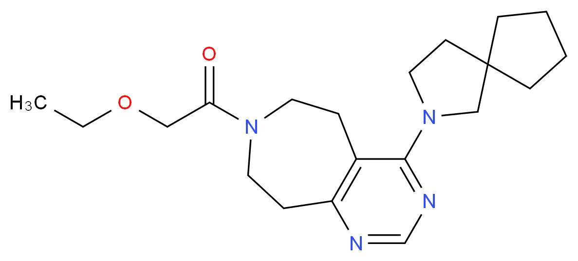 4-(2-azaspiro[4.4]non-2-yl)-7-(ethoxyacetyl)-6,7,8,9-tetrahydro-5H-pyrimido[4,5-d]azepine_Molecular_structure_CAS_)