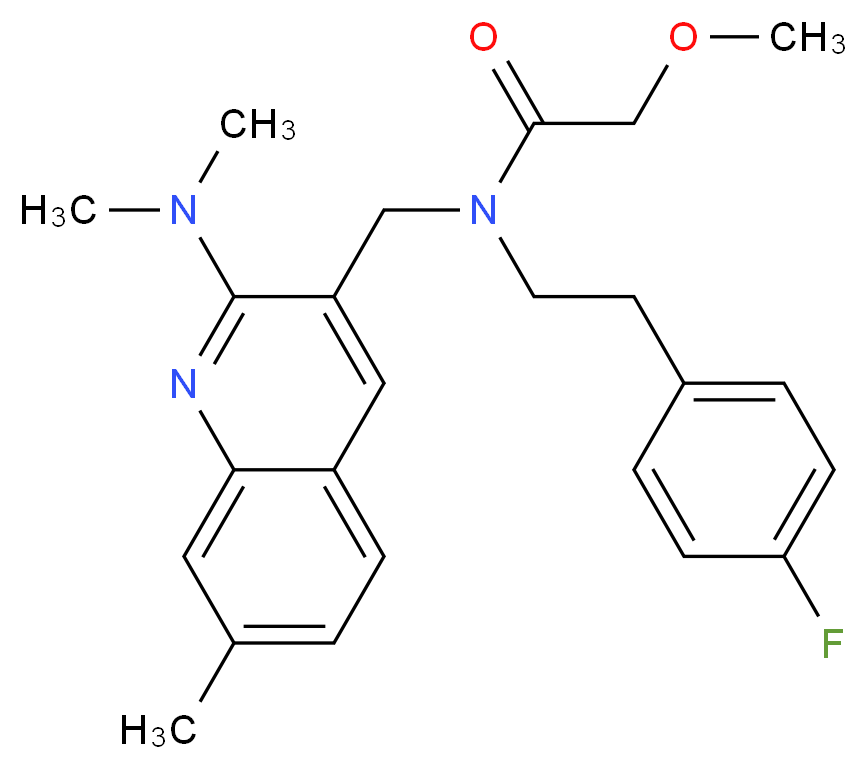 N-{[2-(dimethylamino)-7-methyl-3-quinolinyl]methyl}-N-[2-(4-fluorophenyl)ethyl]-2-methoxyacetamide_Molecular_structure_CAS_)