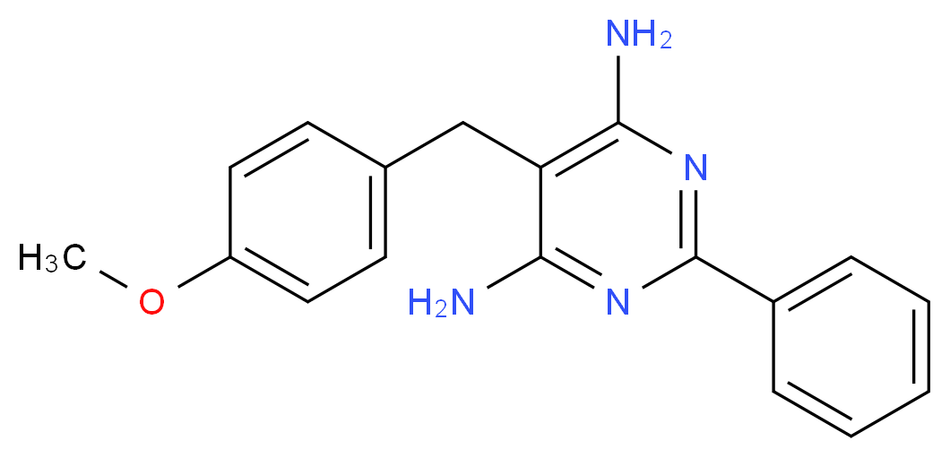 6-Amino-5-(4-methoxybenzyl)-2-phenyl-4-pyrimidinylamine_Molecular_structure_CAS_)