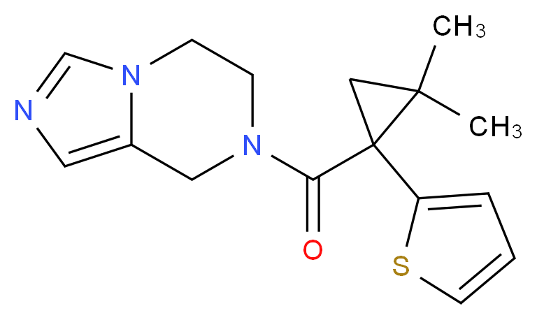 7-{[2,2-dimethyl-1-(2-thienyl)cyclopropyl]carbonyl}-5,6,7,8-tetrahydroimidazo[1,5-a]pyrazine_Molecular_structure_CAS_)