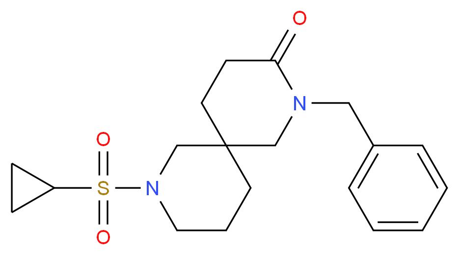 2-benzyl-8-(cyclopropylsulfonyl)-2,8-diazaspiro[5.5]undecan-3-one_Molecular_structure_CAS_)