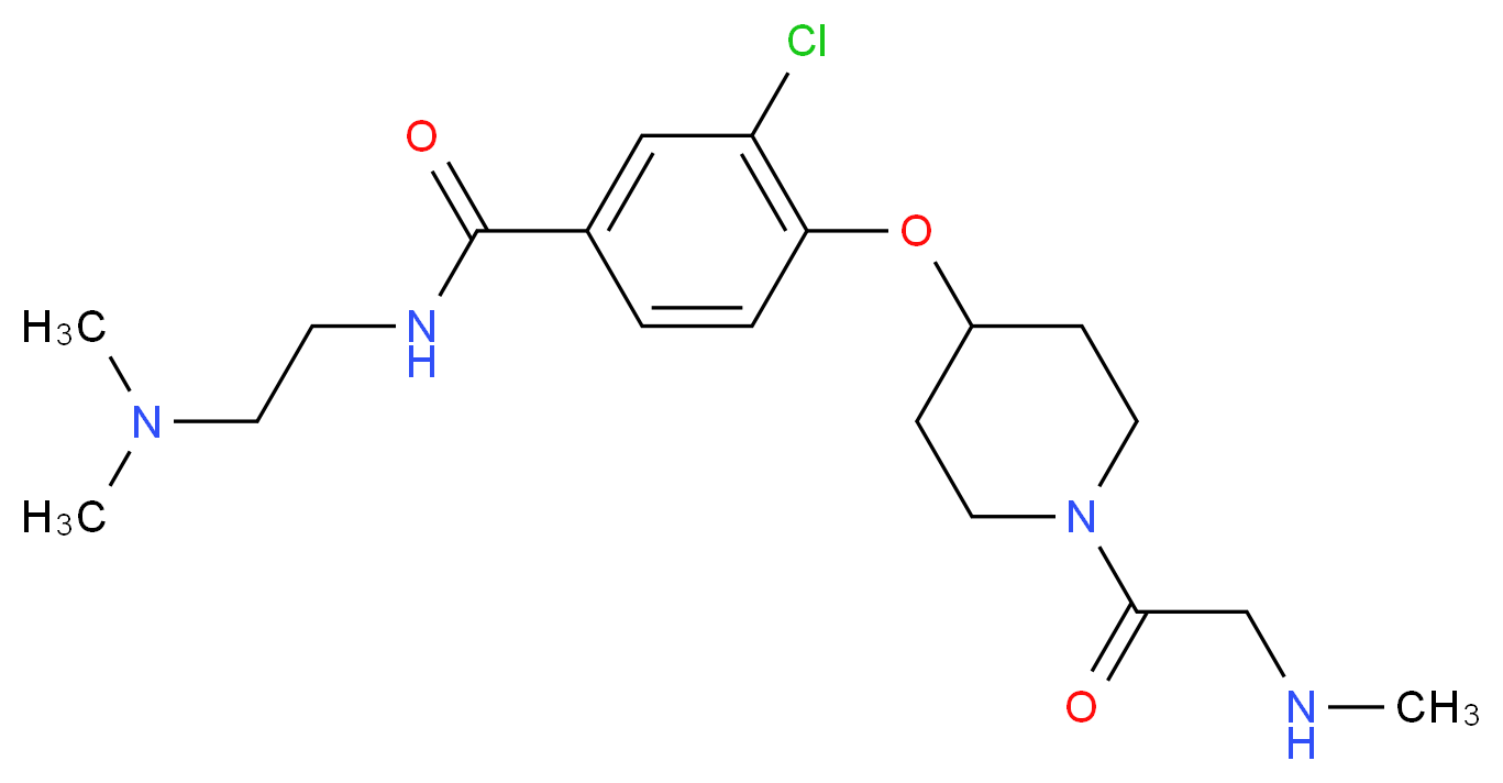3-chloro-N-[2-(dimethylamino)ethyl]-4-{[1-(N-methylglycyl)piperidin-4-yl]oxy}benzamide_Molecular_structure_CAS_)