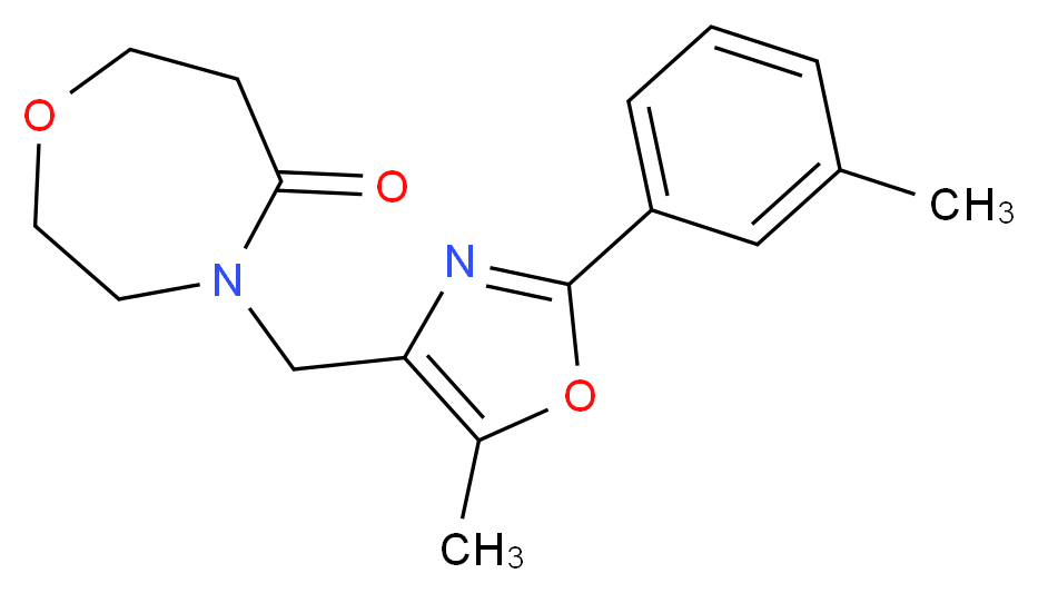 4-{[5-methyl-2-(3-methylphenyl)-1,3-oxazol-4-yl]methyl}-1,4-oxazepan-5-one_Molecular_structure_CAS_)