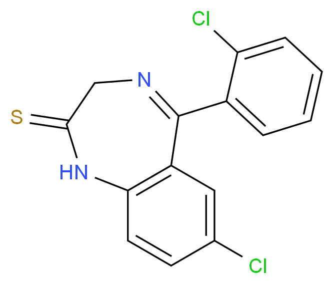 7-Chloro-1,3-dihydro-3-methyl-5-(O-chlorophenyl)-2H-1,4-benzodiazepine-2-thione_Molecular_structure_CAS_2894-71-5)