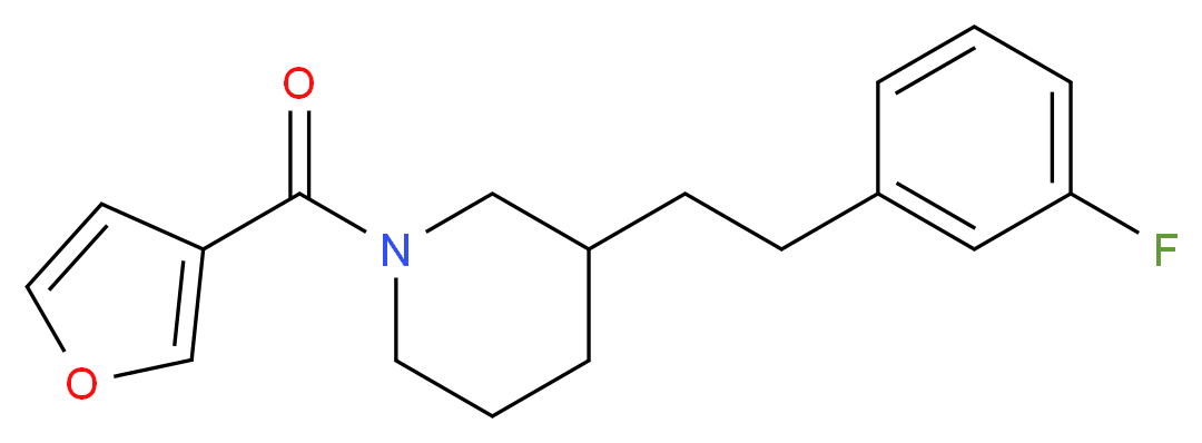 3-[2-(3-fluorophenyl)ethyl]-1-(3-furoyl)piperidine_Molecular_structure_CAS_)