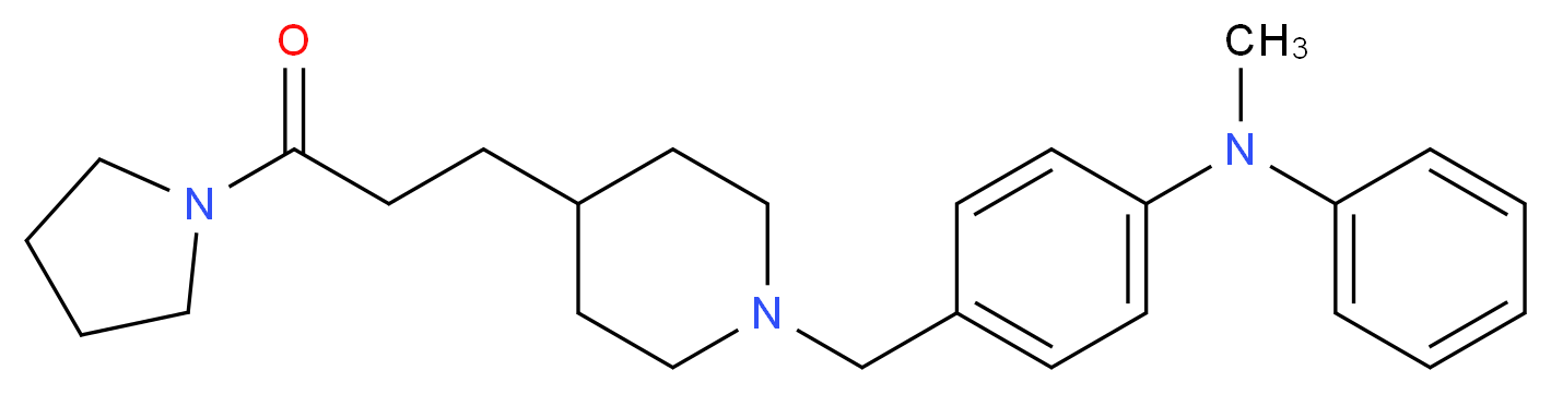 N-methyl-4-({4-[3-oxo-3-(1-pyrrolidinyl)propyl]-1-piperidinyl}methyl)-N-phenylaniline_Molecular_structure_CAS_)