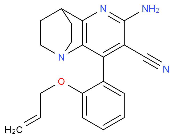 8-[2-(allyloxy)phenyl]-6-amino-3,4-dihydro-2H-1,4-ethano-1,5-naphthyridine-7-carbonitrile_Molecular_structure_CAS_)