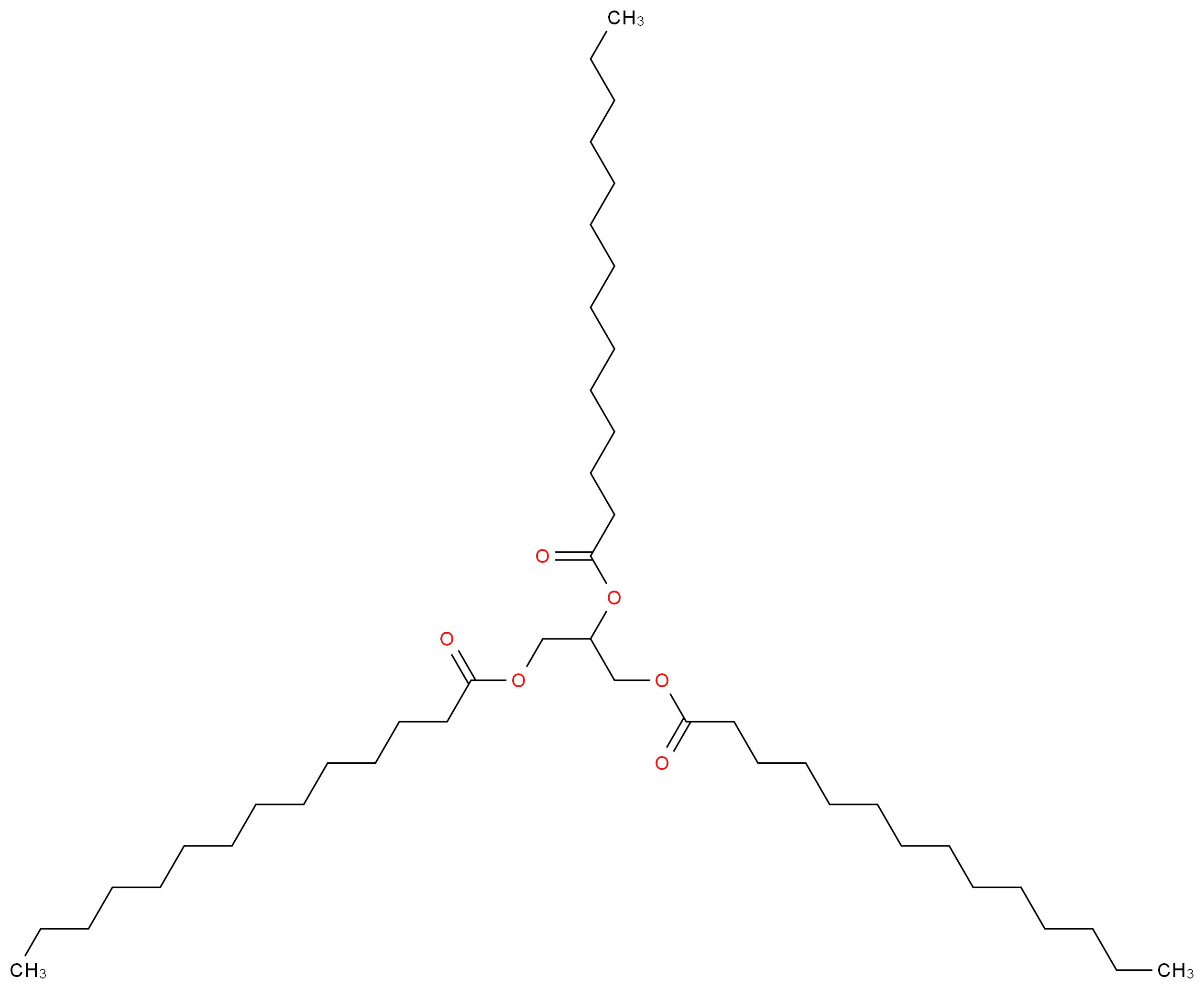 Glyceryl trimyristate_Molecular_structure_CAS_555-45-3)
