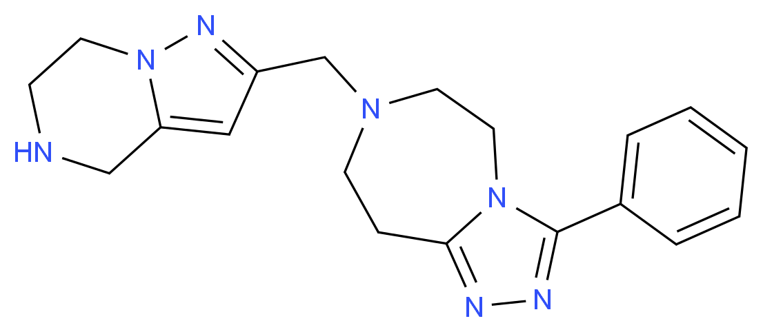 3-phenyl-7-(4,5,6,7-tetrahydropyrazolo[1,5-a]pyrazin-2-ylmethyl)-6,7,8,9-tetrahydro-5H-[1,2,4]triazolo[4,3-d][1,4]diazepine_Molecular_structure_CAS_)