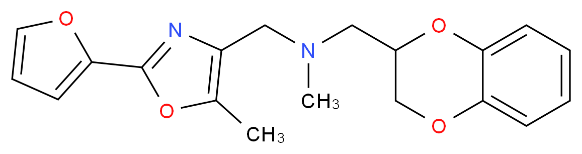 (2,3-dihydro-1,4-benzodioxin-2-ylmethyl){[2-(2-furyl)-5-methyl-1,3-oxazol-4-yl]methyl}methylamine_Molecular_structure_CAS_)