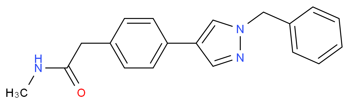 2-[4-(1-benzyl-1H-pyrazol-4-yl)phenyl]-N-methylacetamide_Molecular_structure_CAS_)