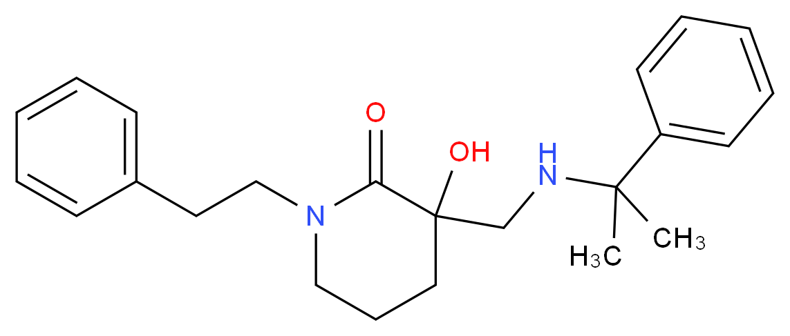 3-hydroxy-3-{[(1-methyl-1-phenylethyl)amino]methyl}-1-(2-phenylethyl)piperidin-2-one_Molecular_structure_CAS_)
