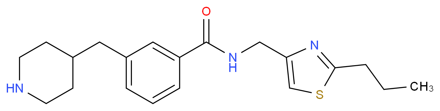 3-(4-piperidinylmethyl)-N-[(2-propyl-1,3-thiazol-4-yl)methyl]benzamide_Molecular_structure_CAS_)