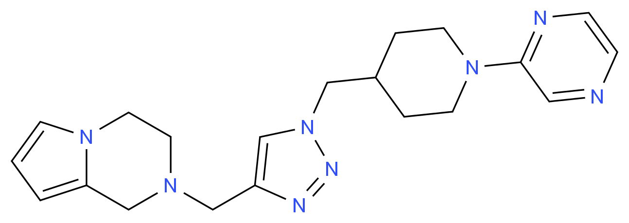 2-({1-[(1-pyrazin-2-ylpiperidin-4-yl)methyl]-1H-1,2,3-triazol-4-yl}methyl)-1,2,3,4-tetrahydropyrrolo[1,2-a]pyrazine_Molecular_structure_CAS_)