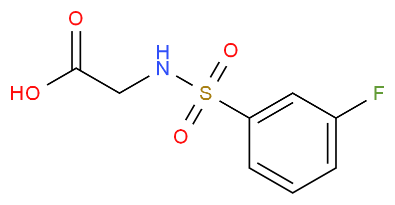 {[(3-fluorophenyl)sulfonyl]amino}acetic acid_Molecular_structure_CAS_)