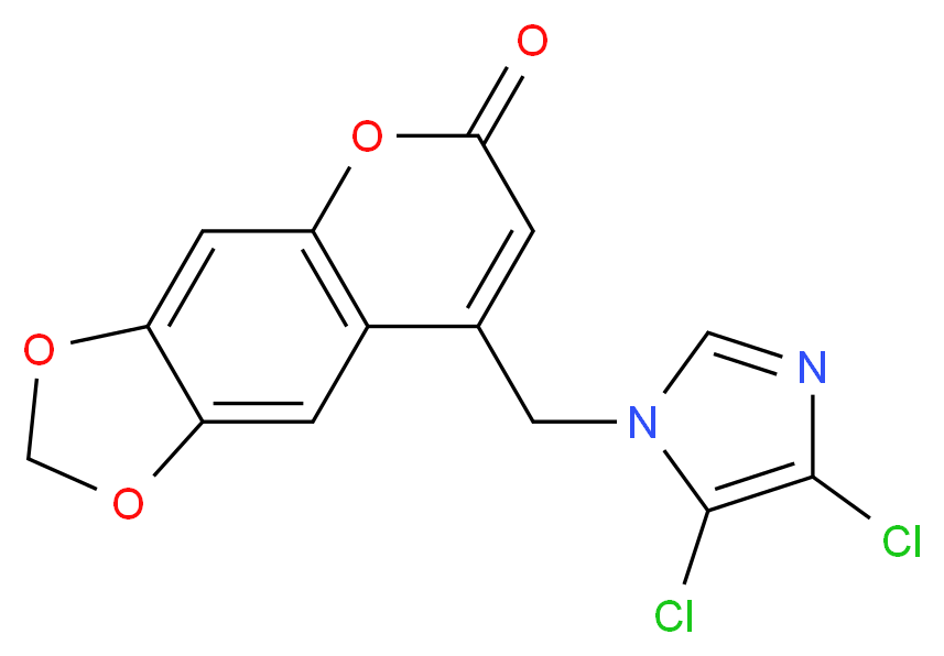 8-((4,5-dichloro-1H-imidazol-1-yl)methyl)-6H-[1,3]dioxolo[4,5-g]chromen-6-one_Molecular_structure_CAS_)