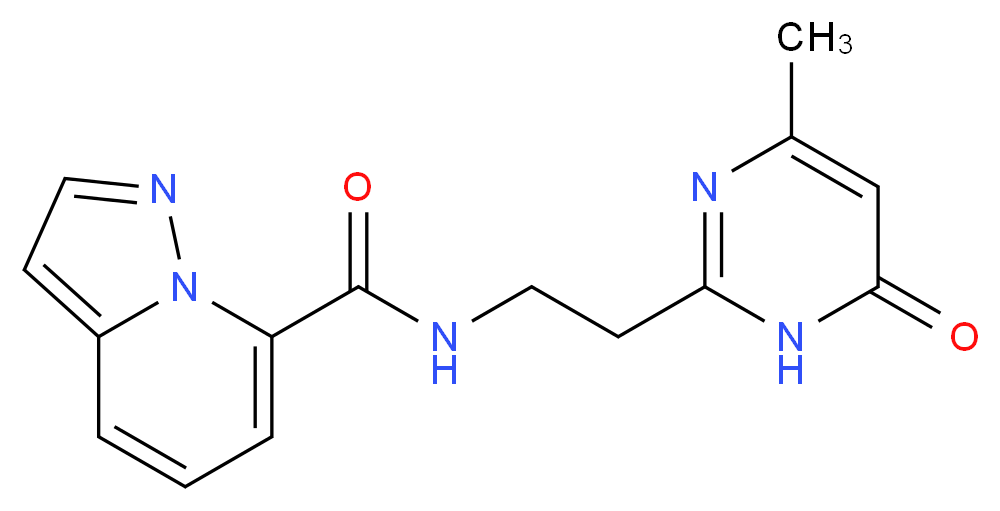 N-[2-(4-methyl-6-oxo-1,6-dihydropyrimidin-2-yl)ethyl]pyrazolo[1,5-a]pyridine-7-carboxamide_Molecular_structure_CAS_)