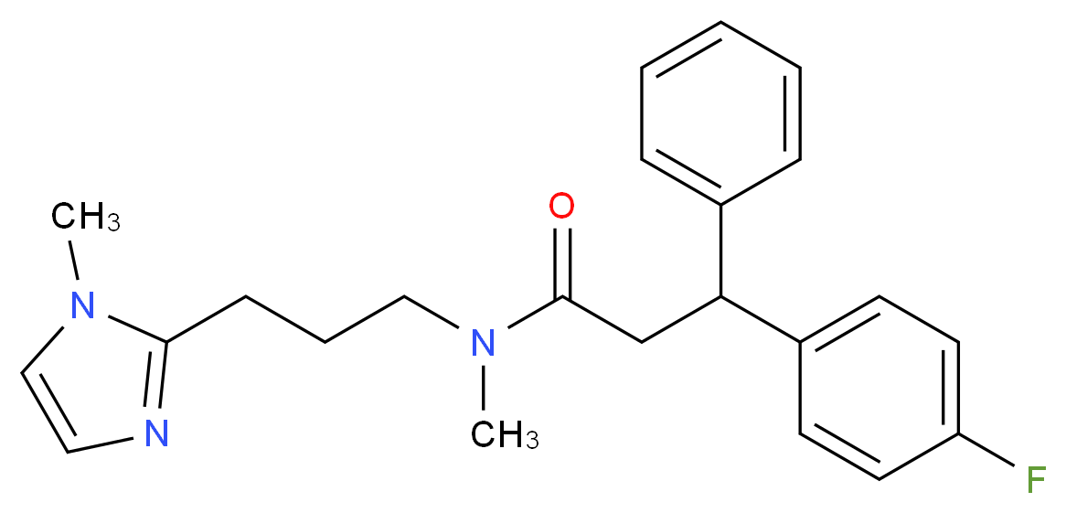 3-(4-fluorophenyl)-N-methyl-N-[3-(1-methyl-1H-imidazol-2-yl)propyl]-3-phenylpropanamide_Molecular_structure_CAS_)