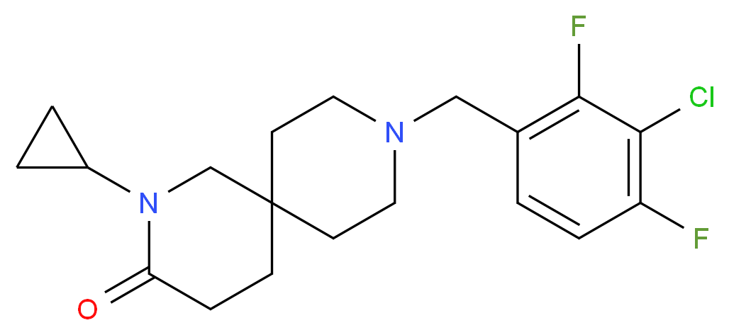 9-(3-chloro-2,4-difluorobenzyl)-2-cyclopropyl-2,9-diazaspiro[5.5]undecan-3-one_Molecular_structure_CAS_)