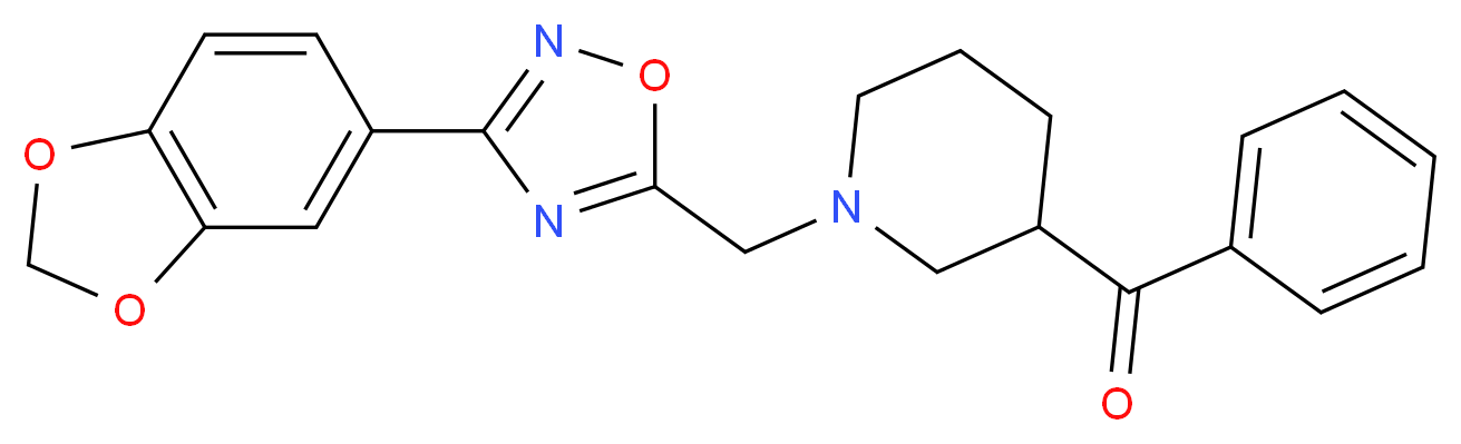 (1-{[3-(1,3-benzodioxol-5-yl)-1,2,4-oxadiazol-5-yl]methyl}-3-piperidinyl)(phenyl)methanone_Molecular_structure_CAS_)