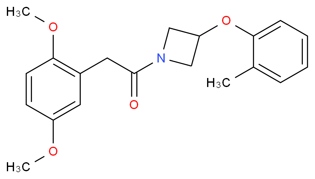 1-[(2,5-dimethoxyphenyl)acetyl]-3-(2-methylphenoxy)azetidine_Molecular_structure_CAS_)