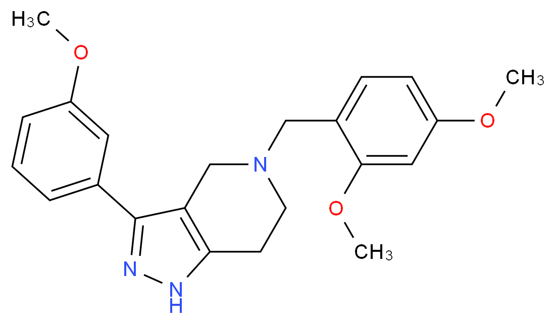 5-(2,4-dimethoxybenzyl)-3-(3-methoxyphenyl)-4,5,6,7-tetrahydro-1H-pyrazolo[4,3-c]pyridine_Molecular_structure_CAS_)
