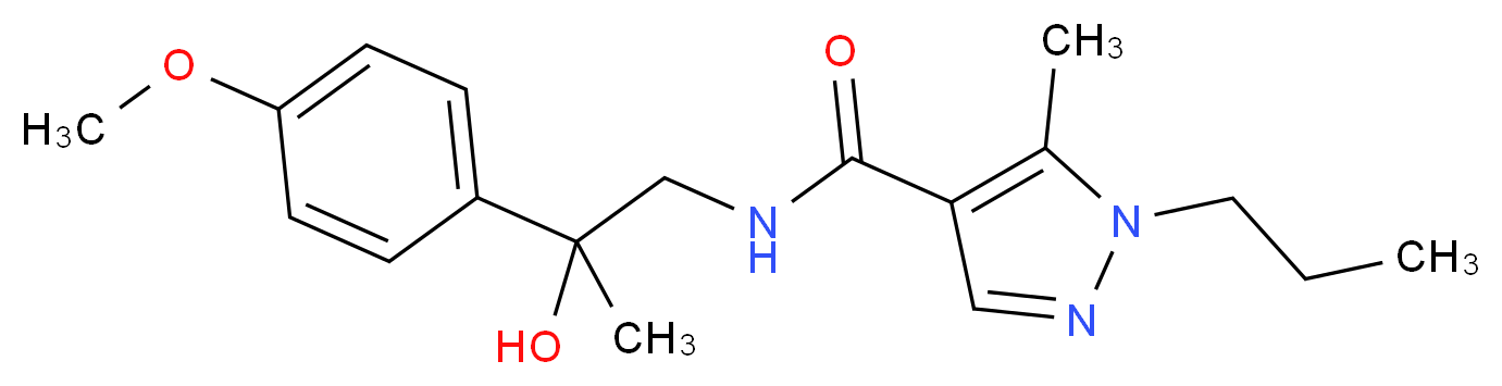 N-[2-hydroxy-2-(4-methoxyphenyl)propyl]-5-methyl-1-propyl-1H-pyrazole-4-carboxamide_Molecular_structure_CAS_)