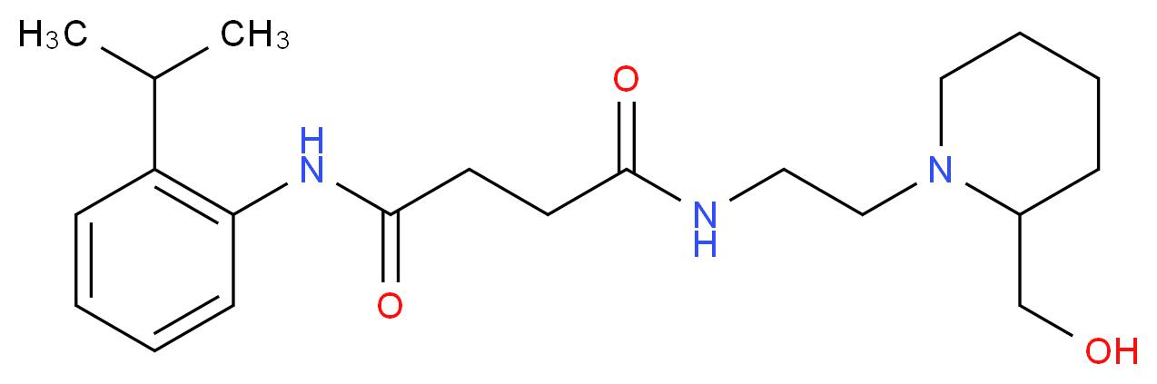 N-{2-[2-(hydroxymethyl)piperidin-1-yl]ethyl}-N'-(2-isopropylphenyl)succinamide_Molecular_structure_CAS_)