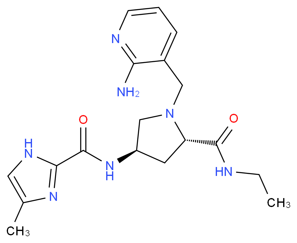 (4R)-1-[(2-aminopyridin-3-yl)methyl]-N-ethyl-4-{[(4-methyl-1H-imidazol-2-yl)carbonyl]amino}-L-prolinamide_Molecular_structure_CAS_)