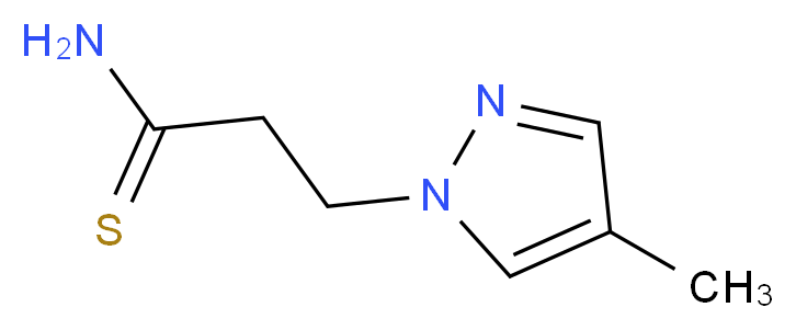 3-(4-methyl-1H-pyrazol-1-yl)propanethioamide_Molecular_structure_CAS_)