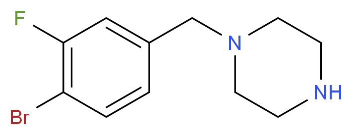 1-[(4-bromo-3-fluorophenyl)methyl]piperazine_Molecular_structure_CAS_)