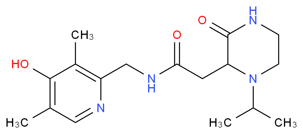 N-[(4-hydroxy-3,5-dimethylpyridin-2-yl)methyl]-2-(1-isopropyl-3-oxopiperazin-2-yl)acetamide_Molecular_structure_CAS_)