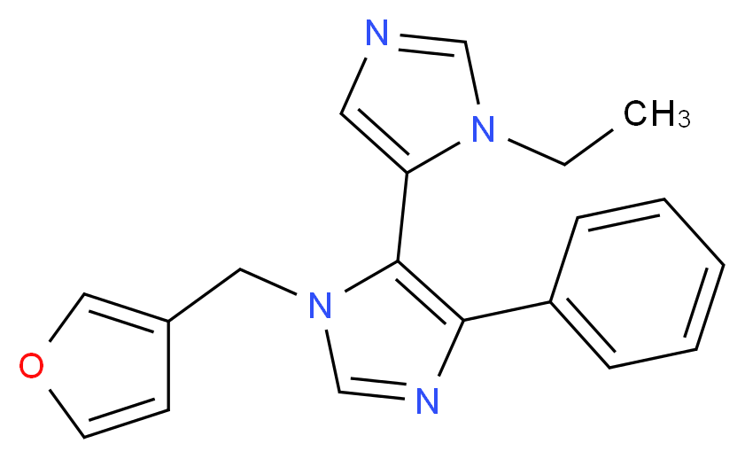 3'-ethyl-3-(3-furylmethyl)-5-phenyl-3H,3'H-4,4'-biimidazole_Molecular_structure_CAS_)