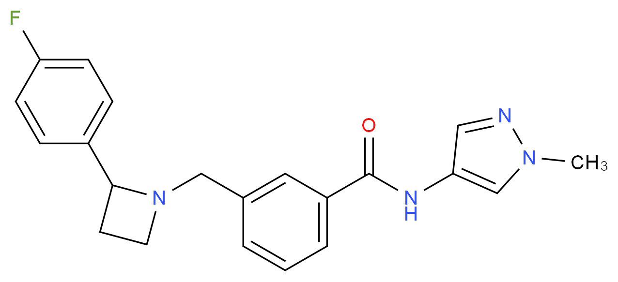 3-{[2-(4-fluorophenyl)azetidin-1-yl]methyl}-N-(1-methyl-1H-pyrazol-4-yl)benzamide_Molecular_structure_CAS_)