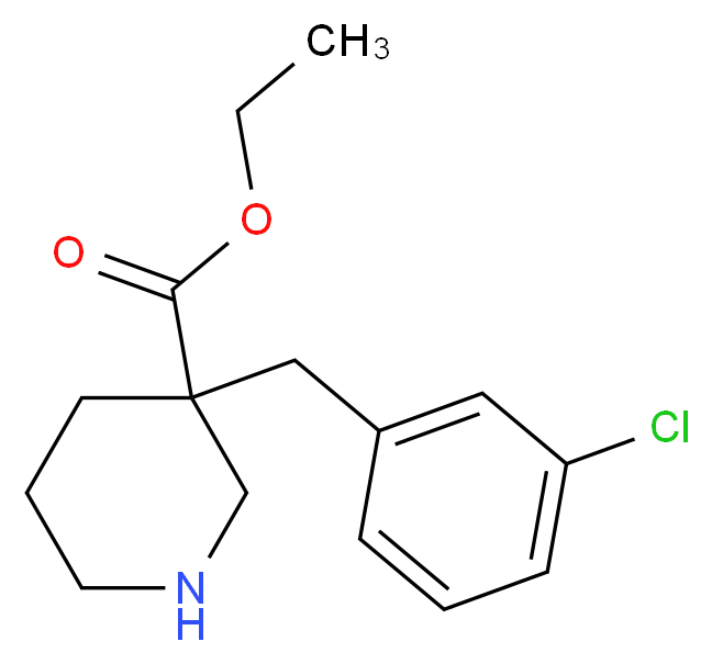 ethyl 3-(3-chlorobenzyl)piperidine-3-carboxylate_Molecular_structure_CAS_)