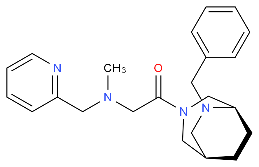 2-[(1R*,5R*)-6-benzyl-3,6-diazabicyclo[3.2.2]non-3-yl]-N-methyl-2-oxo-N-(pyridin-2-ylmethyl)ethanamine_Molecular_structure_CAS_)
