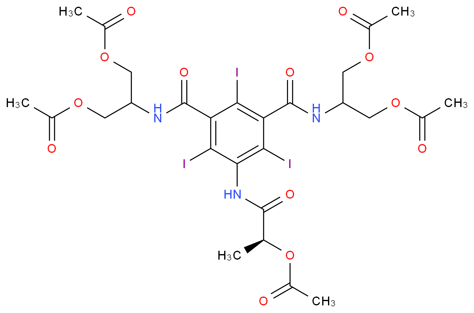 Penta-O-acetyl Iopamidol_Molecular_structure_CAS_289890-55-7)