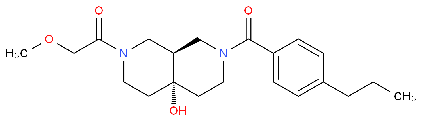 (4aR*,8aR*)-2-(methoxyacetyl)-7-(4-propylbenzoyl)octahydro-2,7-naphthyridin-4a(2H)-ol_Molecular_structure_CAS_)