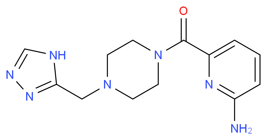 6-{[4-(4H-1,2,4-triazol-3-ylmethyl)piperazin-1-yl]carbonyl}pyridin-2-amine_Molecular_structure_CAS_)