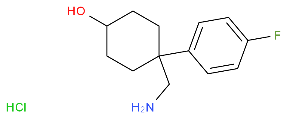 4-(AMINOMETHYL)-4-(4-FLUOROPHENYL)CYCLOHEXANOL HYDROCHLORIDE_Molecular_structure_CAS_)