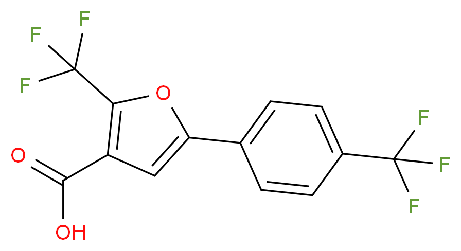 5-[4-(Trifluoromethyl)phenyl]-2-(trifluoromethyl)furan-3-carboxylic acid 97%_Molecular_structure_CAS_)