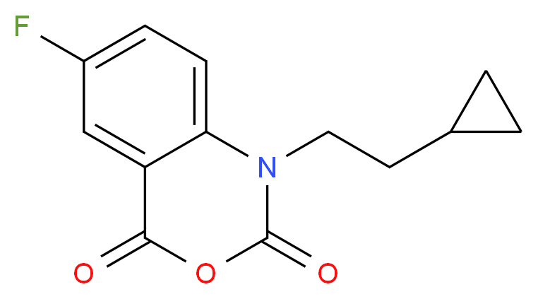 1-(2-Cyclopropylethyl)-6-fluorobenzo[d][1,3]oxazine-2,4-dione_Molecular_structure_CAS_477933-12-3)